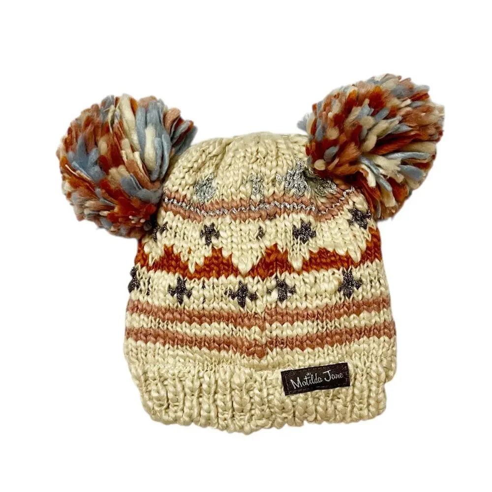 NWT Adele Double Pom Beanie Hat Size S